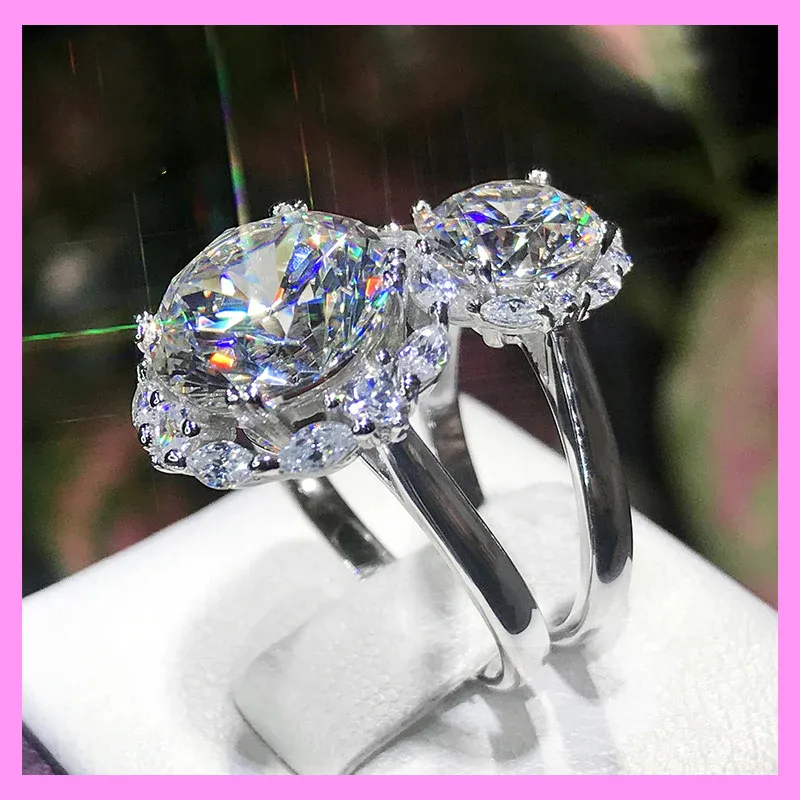 【1-10#】5CT and 3CT ring for female Exquise elegant gorgeous daily birthday