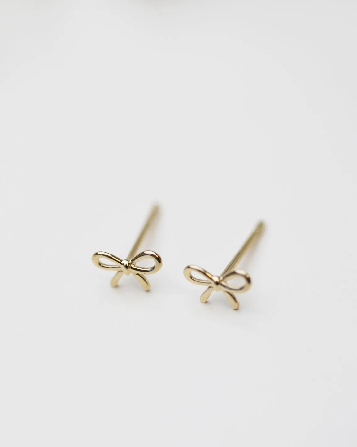 14K Bow Stud Earrings