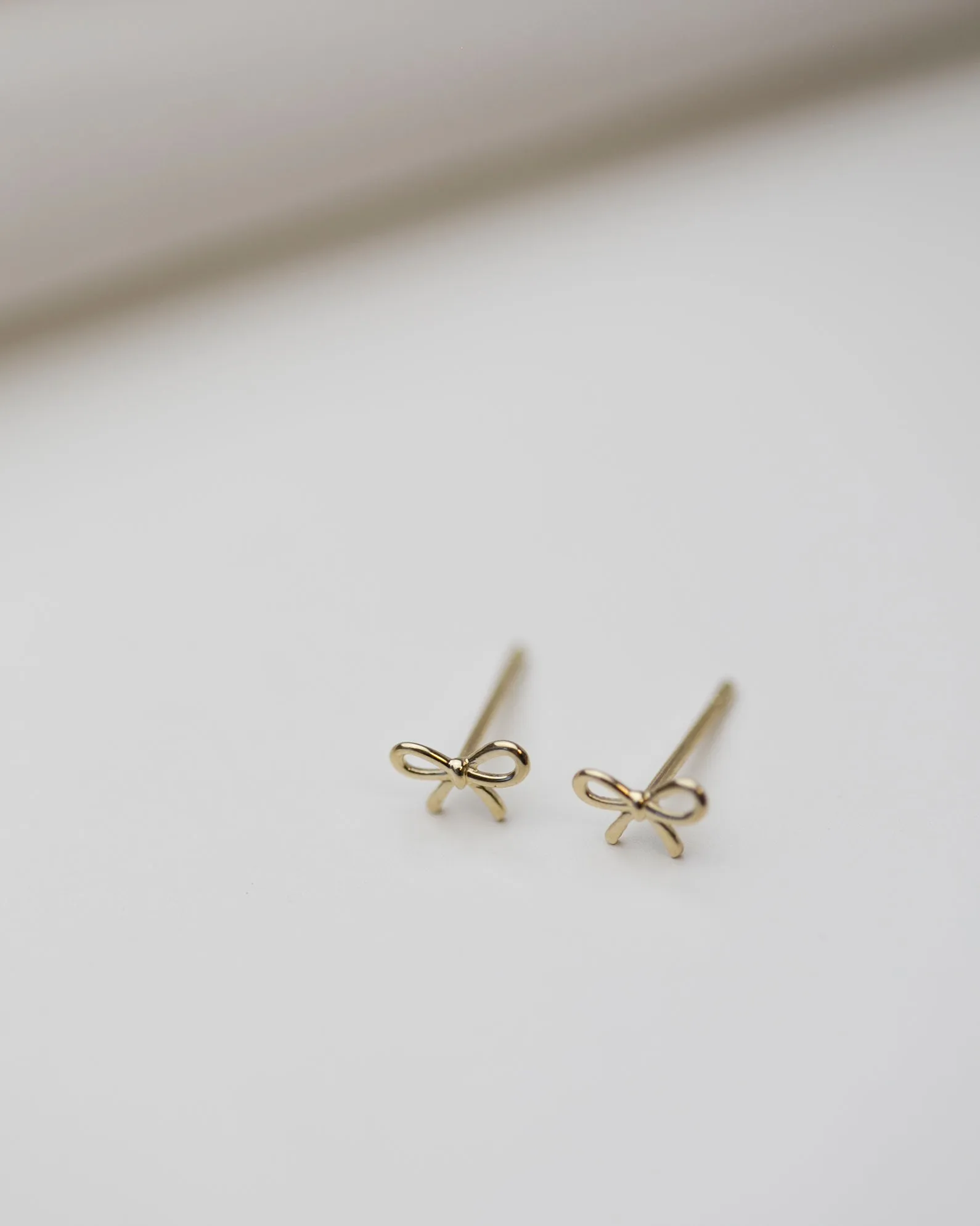 14K Bow Stud Earrings
