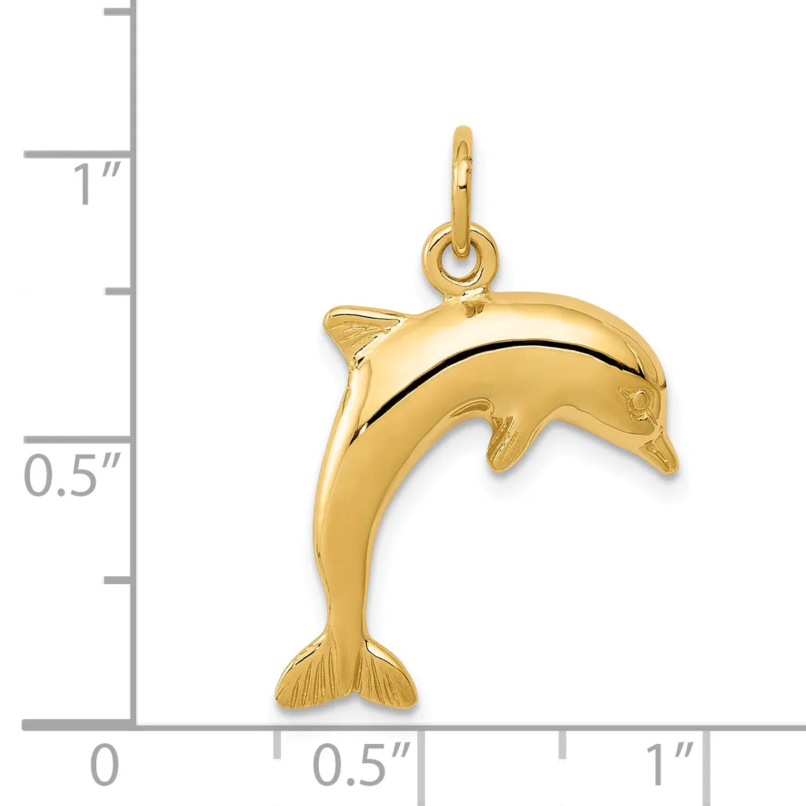 14K Gold Dolphin Charm Pendant for Men  Elegant & Themed Design
