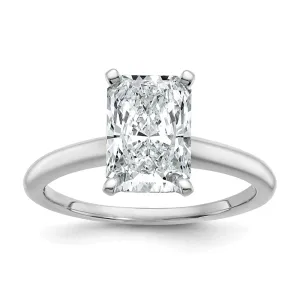14k White Gold 2 1/2 Ct Lab Grown Diamond Solitare Engagement Ring