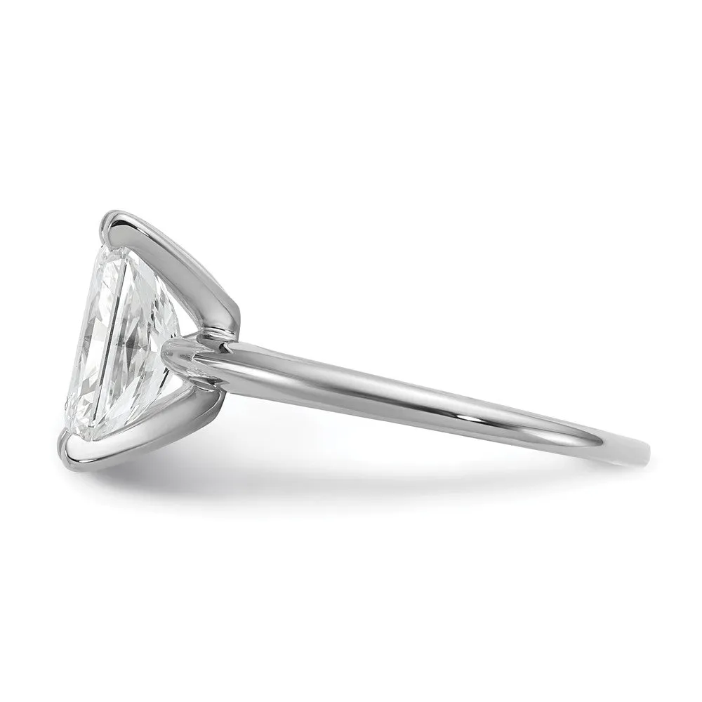 14k White Gold 2 1/2 Ct Lab Grown Diamond Solitare Engagement Ring