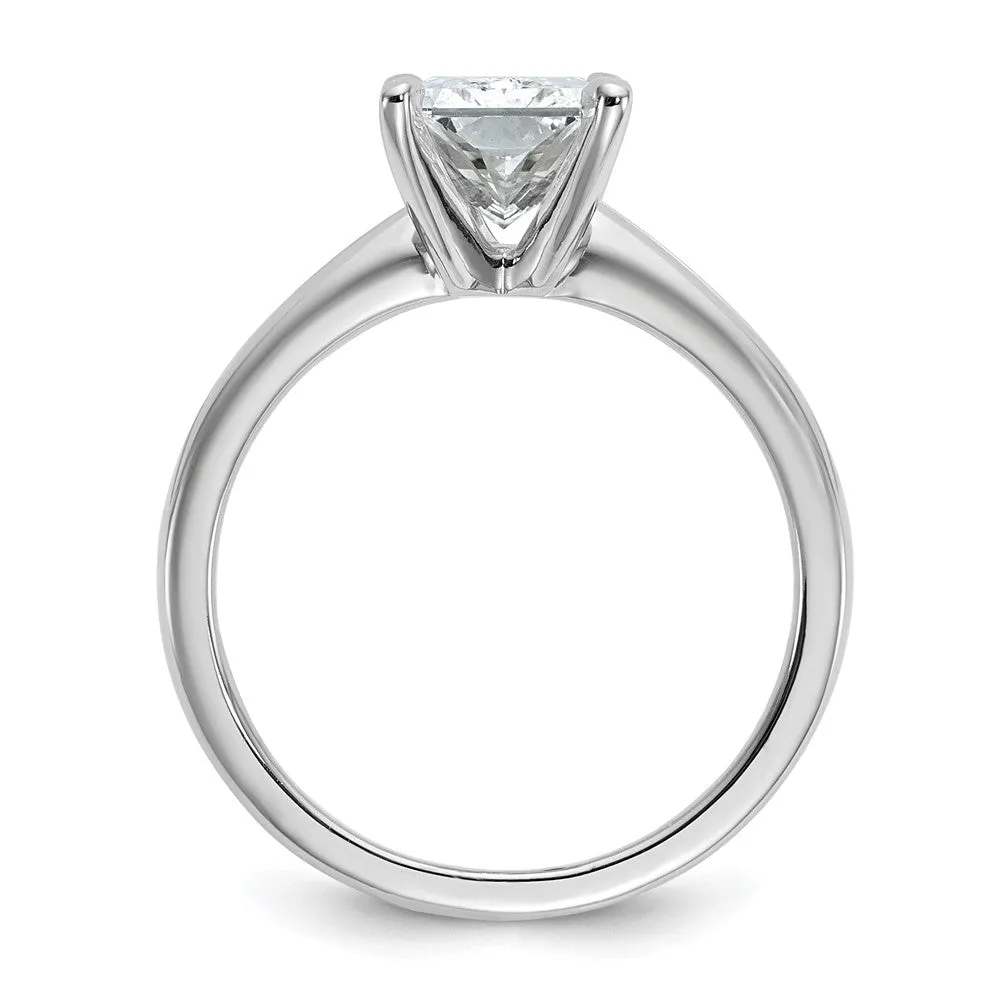 14k White Gold 2 1/2 Ct Lab Grown Diamond Solitare Engagement Ring