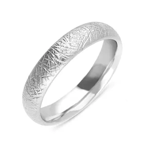 18ct White Gold 5mm Patterned Wedding Ring
