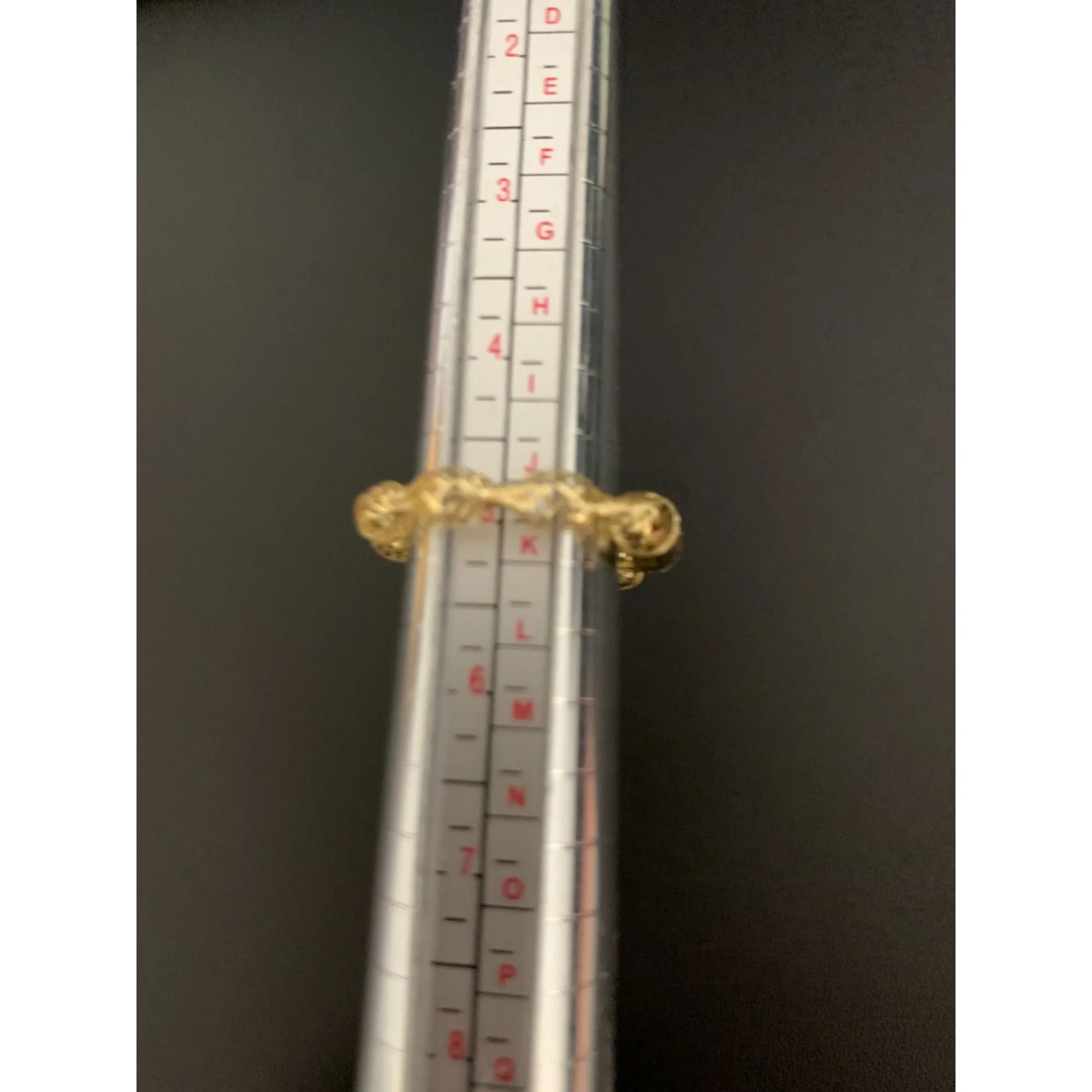 18K Gold Ring Soft Mesh 0.53 grams Size 5 Dainty Lightweight Delicate
