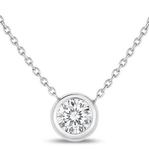 18K WHITE GOLD & 0.19CT DIAMOND PENDANT