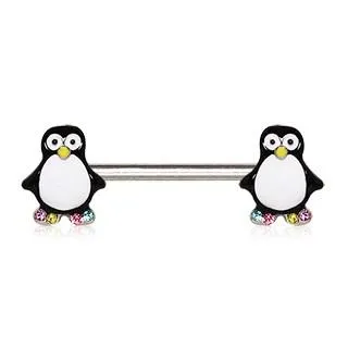 316L Stainless Steel Adorable Penguin Nipple Bar