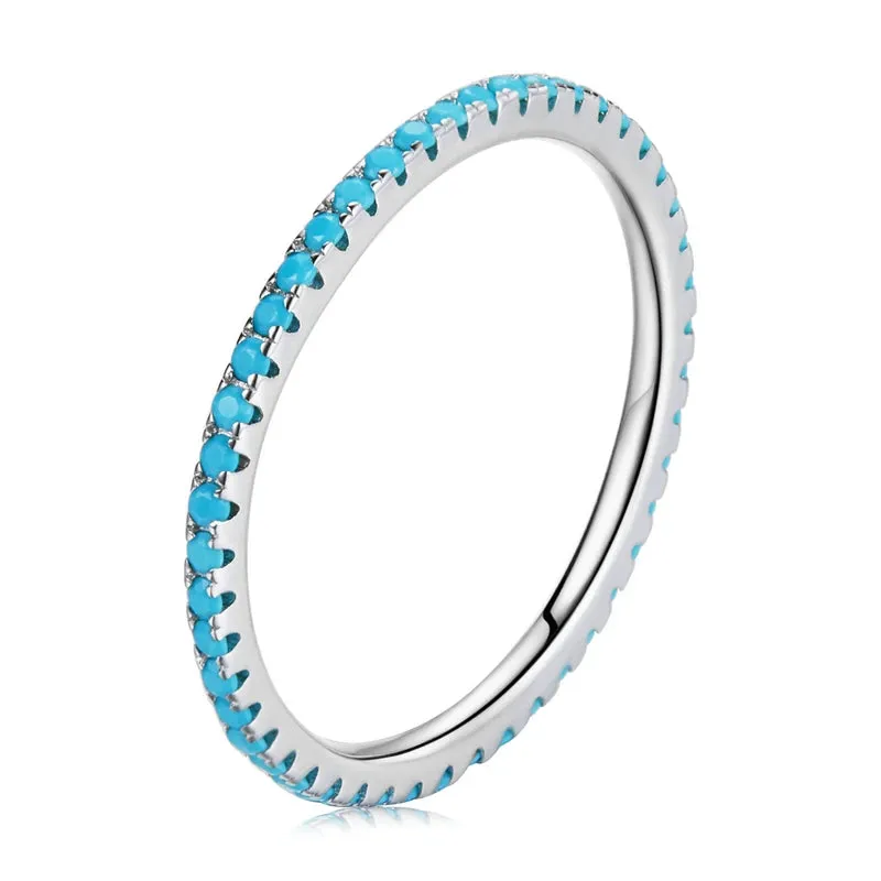 925 Sterling Silver Diamond Stackable Ring