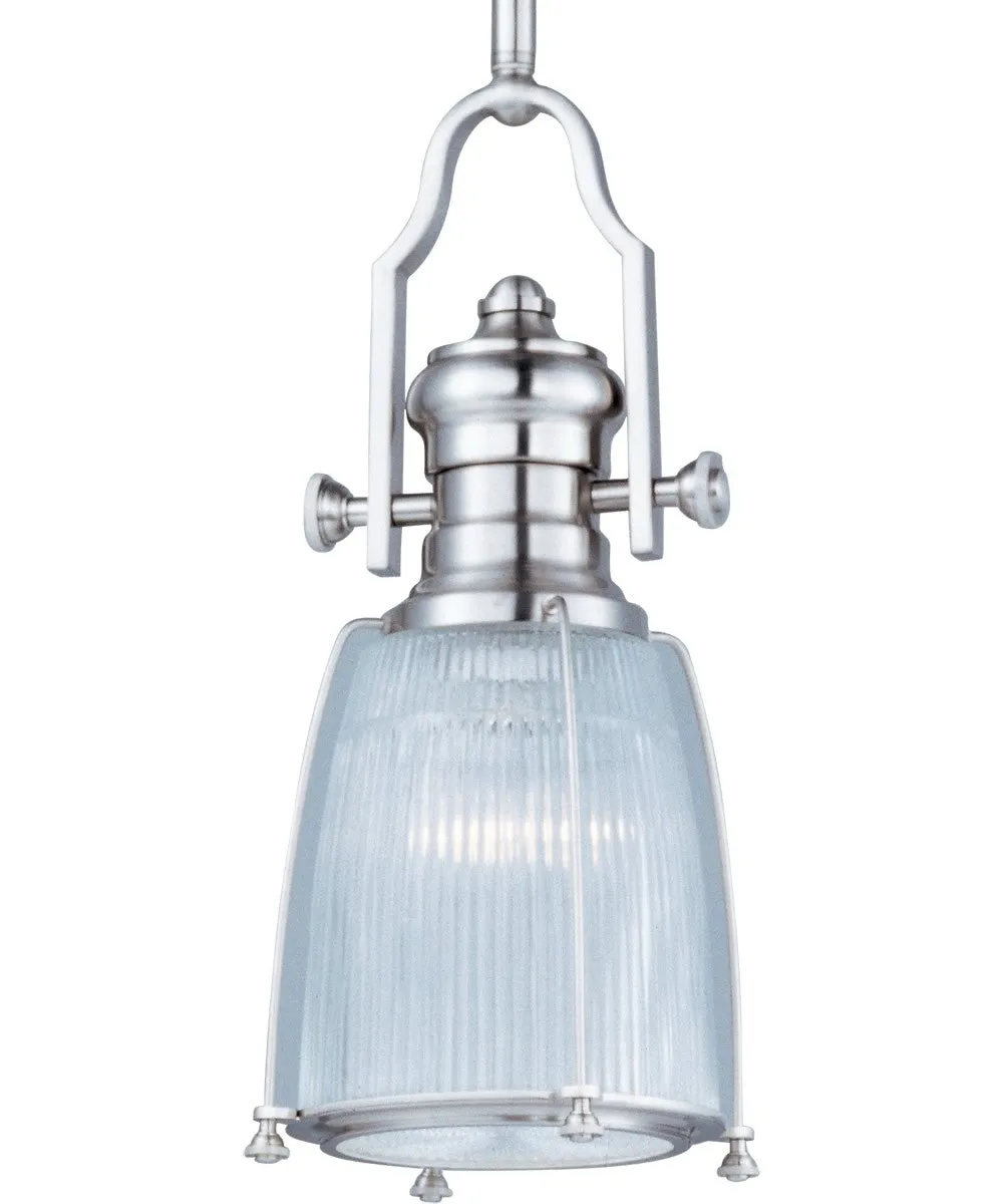 9"W Hi-Bay 1-Light Pendant Satin Nickel