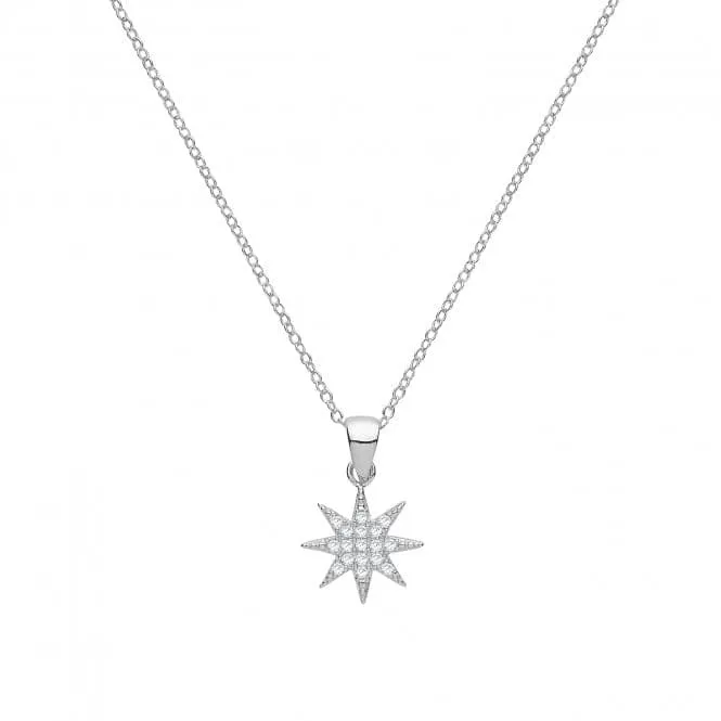 Acotis Silver Necklace Star Zirconia G3360