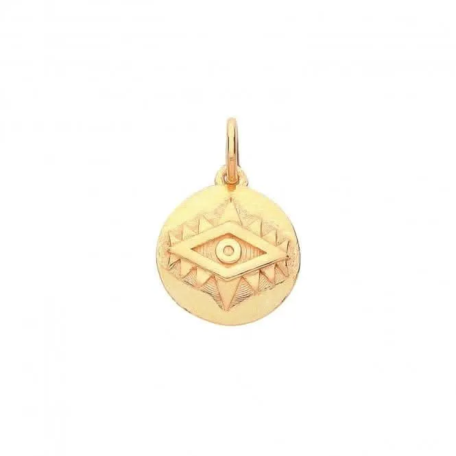 Acotis Silver Pendant Gold Plated Evil Eye G61051Y