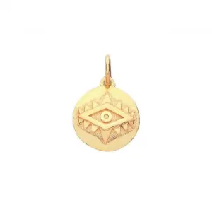 Acotis Silver Pendant Gold Plated Evil Eye G61051Y