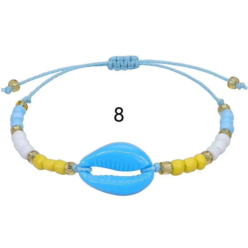 Adjustable Beaded Shell Bracelets