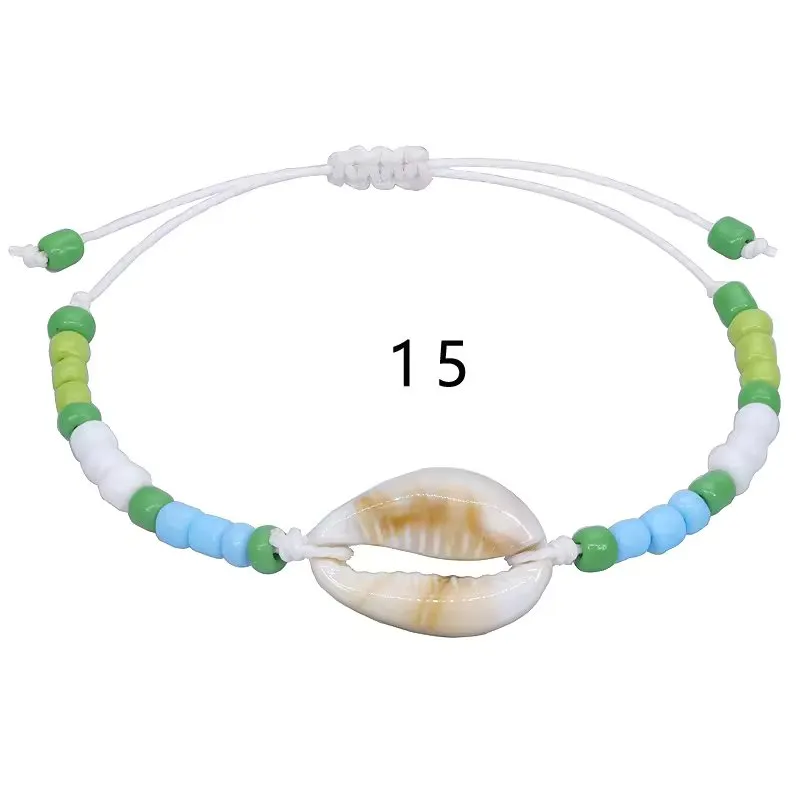 Adjustable Beaded Shell Bracelets