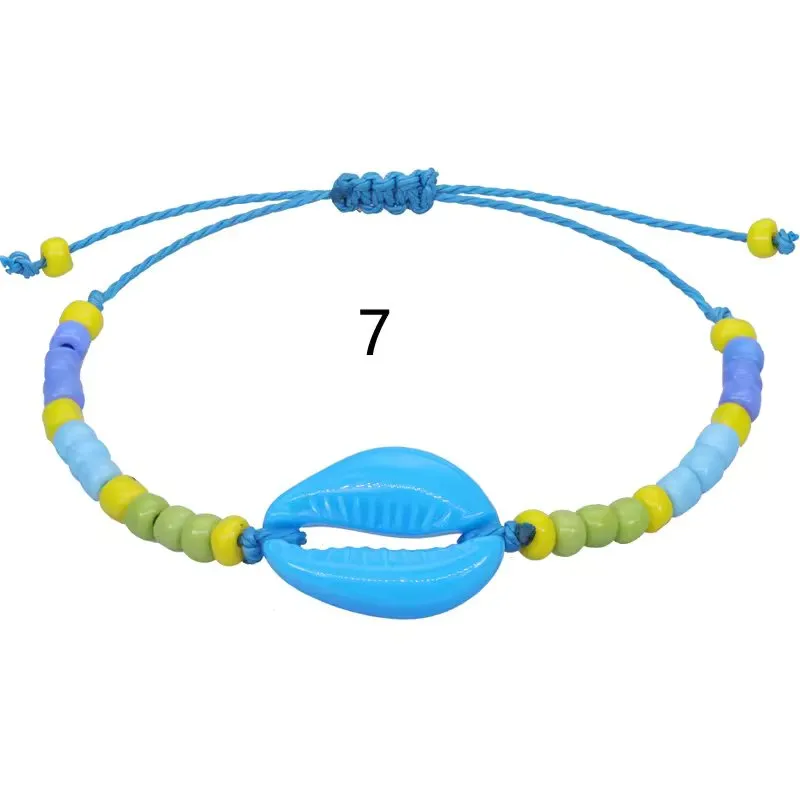 Adjustable Beaded Shell Bracelets