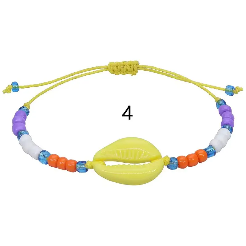 Adjustable Beaded Shell Bracelets