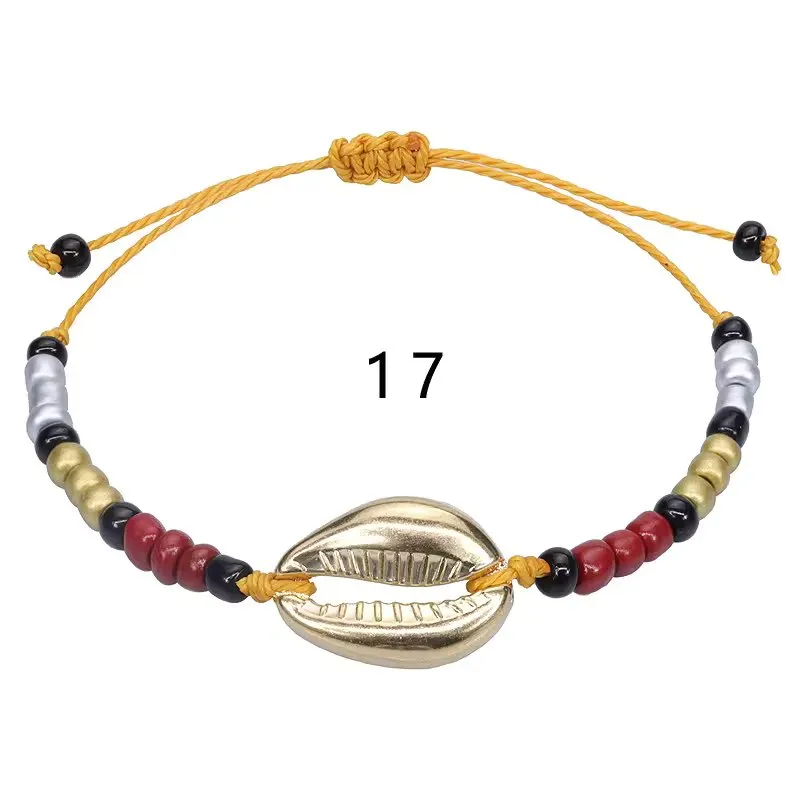 Adjustable Beaded Shell Bracelets