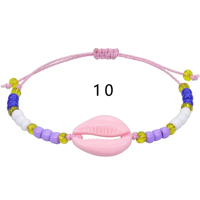 Adjustable Beaded Shell Bracelets