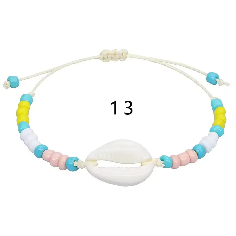 Adjustable Beaded Shell Bracelets