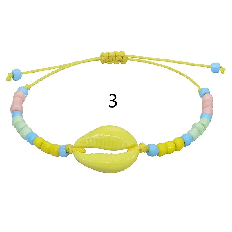 Adjustable Beaded Shell Bracelets