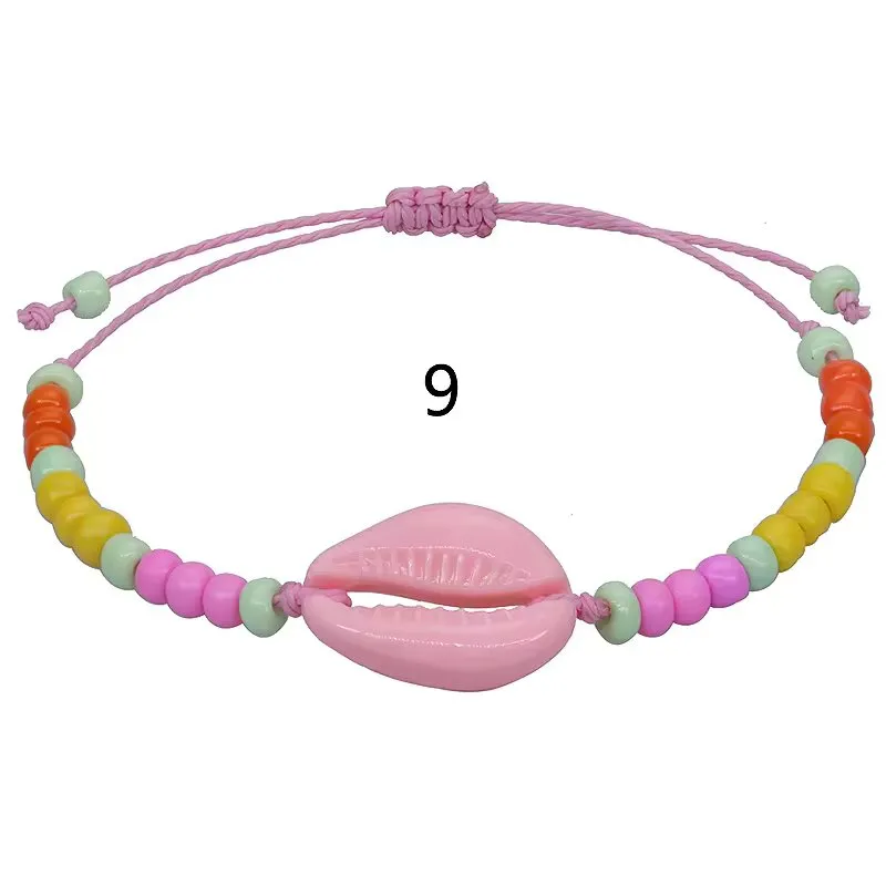 Adjustable Beaded Shell Bracelets
