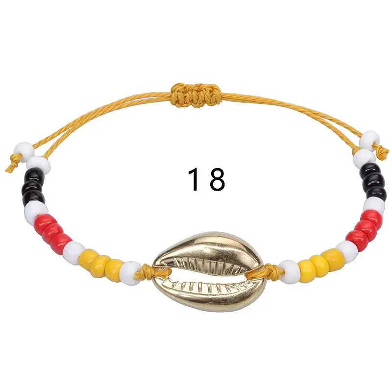 Adjustable Beaded Shell Bracelets