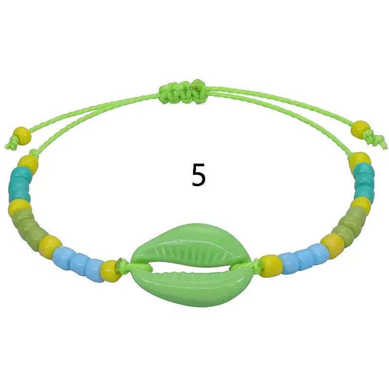 Adjustable Beaded Shell Bracelets