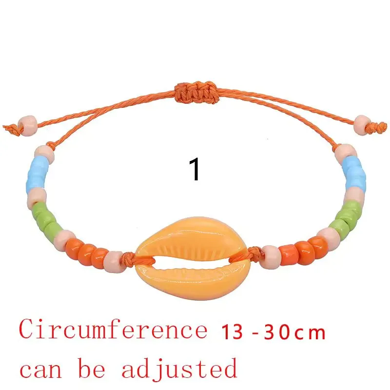 Adjustable Beaded Shell Bracelets