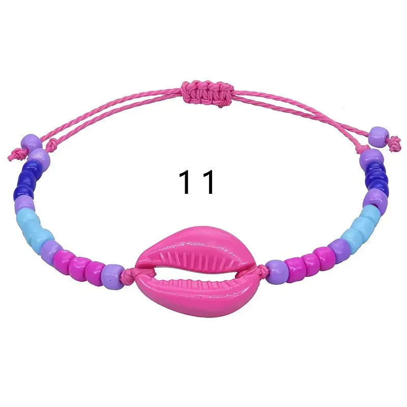 Adjustable Beaded Shell Bracelets