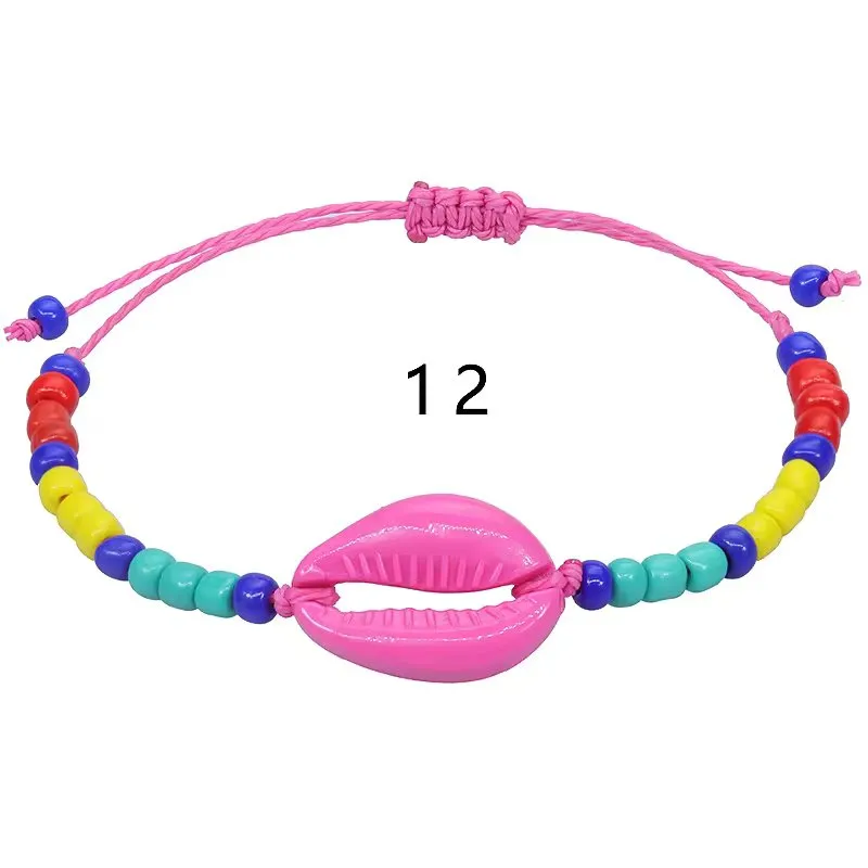 Adjustable Beaded Shell Bracelets