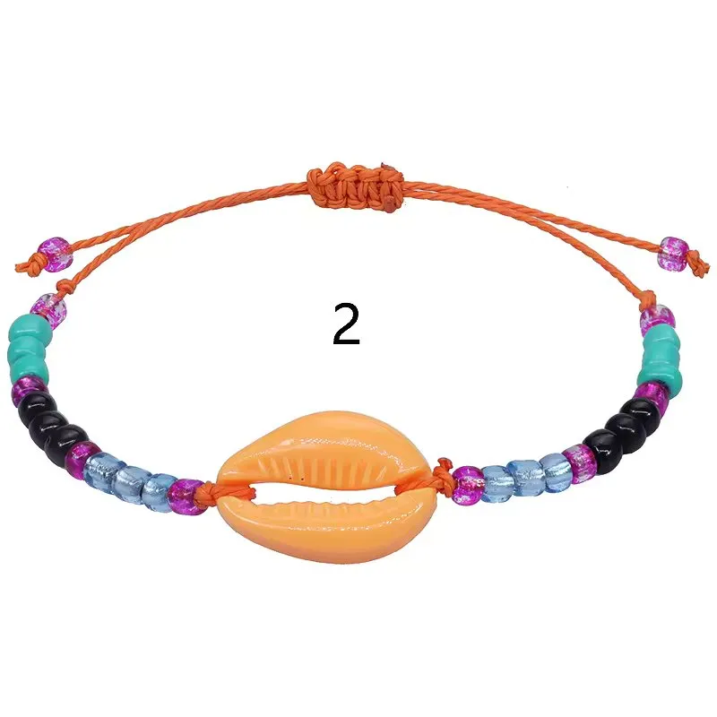 Adjustable Beaded Shell Bracelets