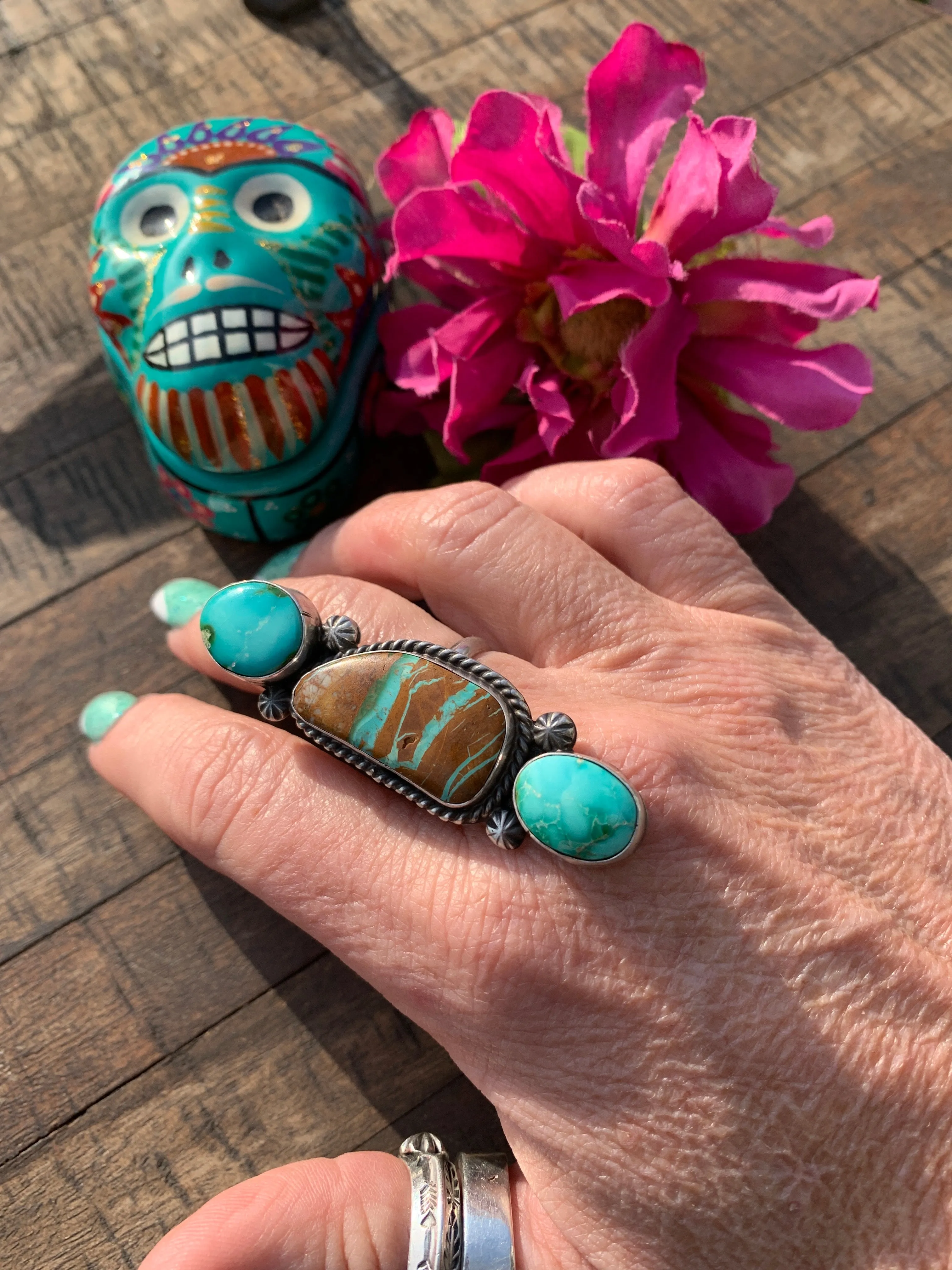 Adjustable Ribbon and Sonoran Gold Ring #1
