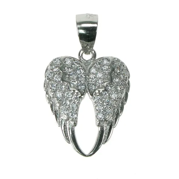 Angel Wing Solid 925 Sterling Silver Pendant