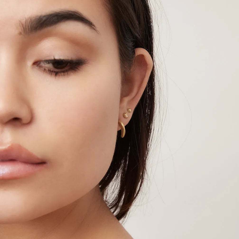 Arc Studs, 19K Gold