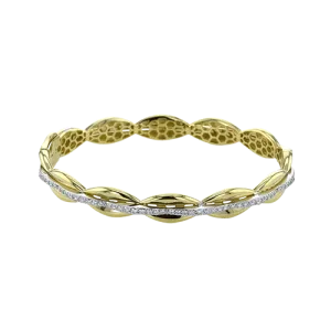 Bangle in 18k Gold with Diamonds LB2456 WHITE 18K X 2T