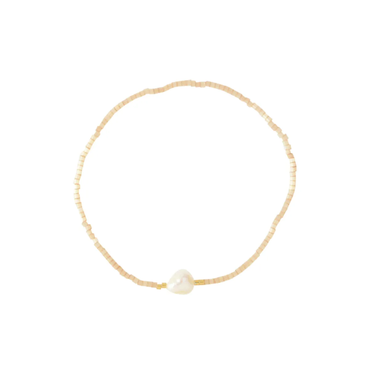 Bead with Pearl Ring, Gold