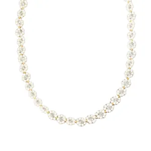 Beaded Flower Chain Necklace