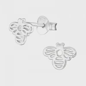 Bee Silver Stud Earrings