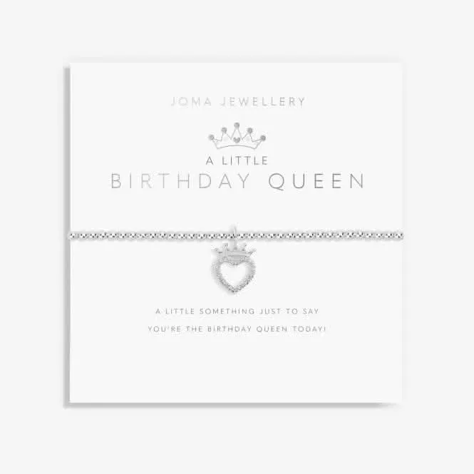 Birthday Queen Silver 17.5cm Stretch Bracelet 6065
