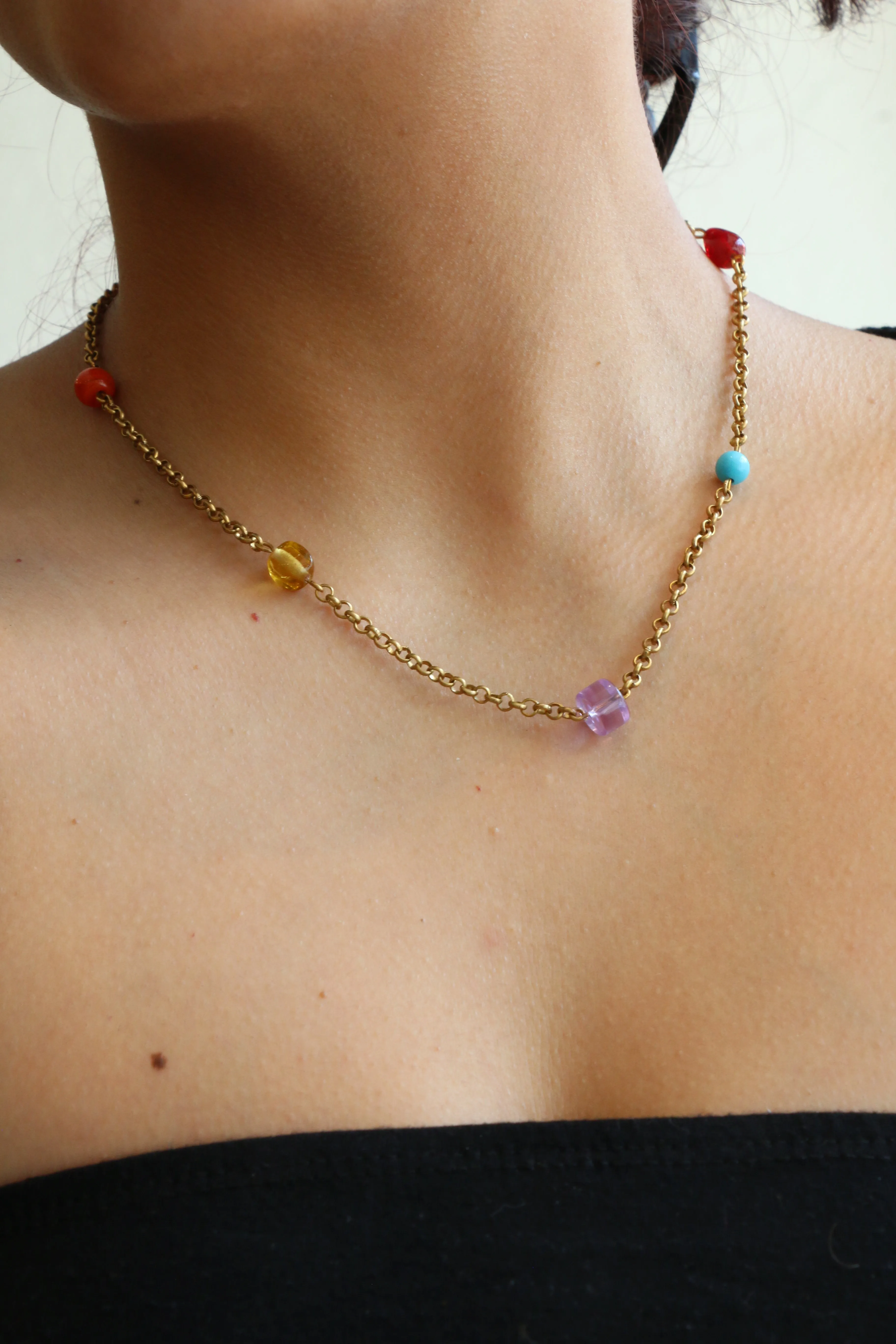 Brass Beaded Necklace