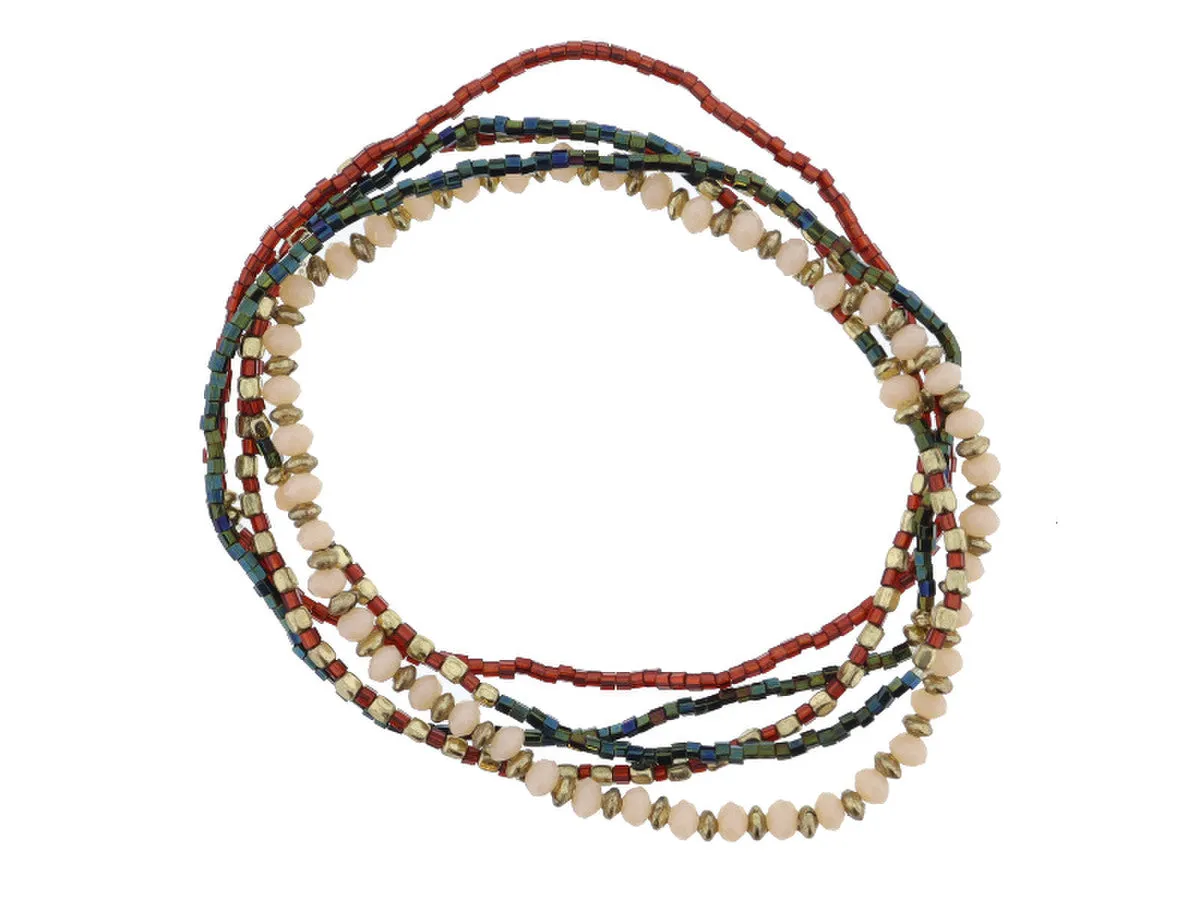 Brinly Set of 5 Stretch Bead Bracelets