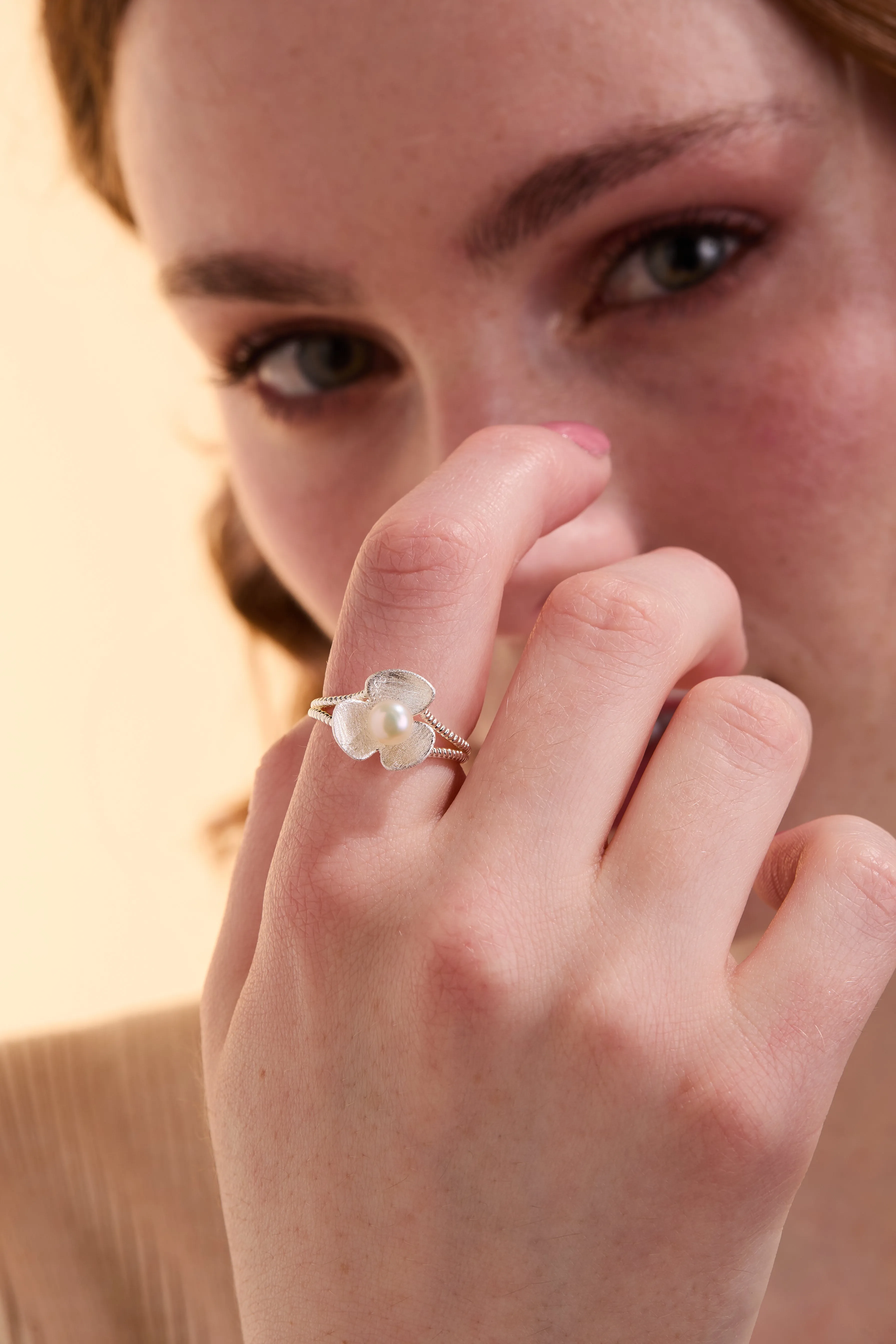 Broad Leaf Silver Adjustable Ring W.
