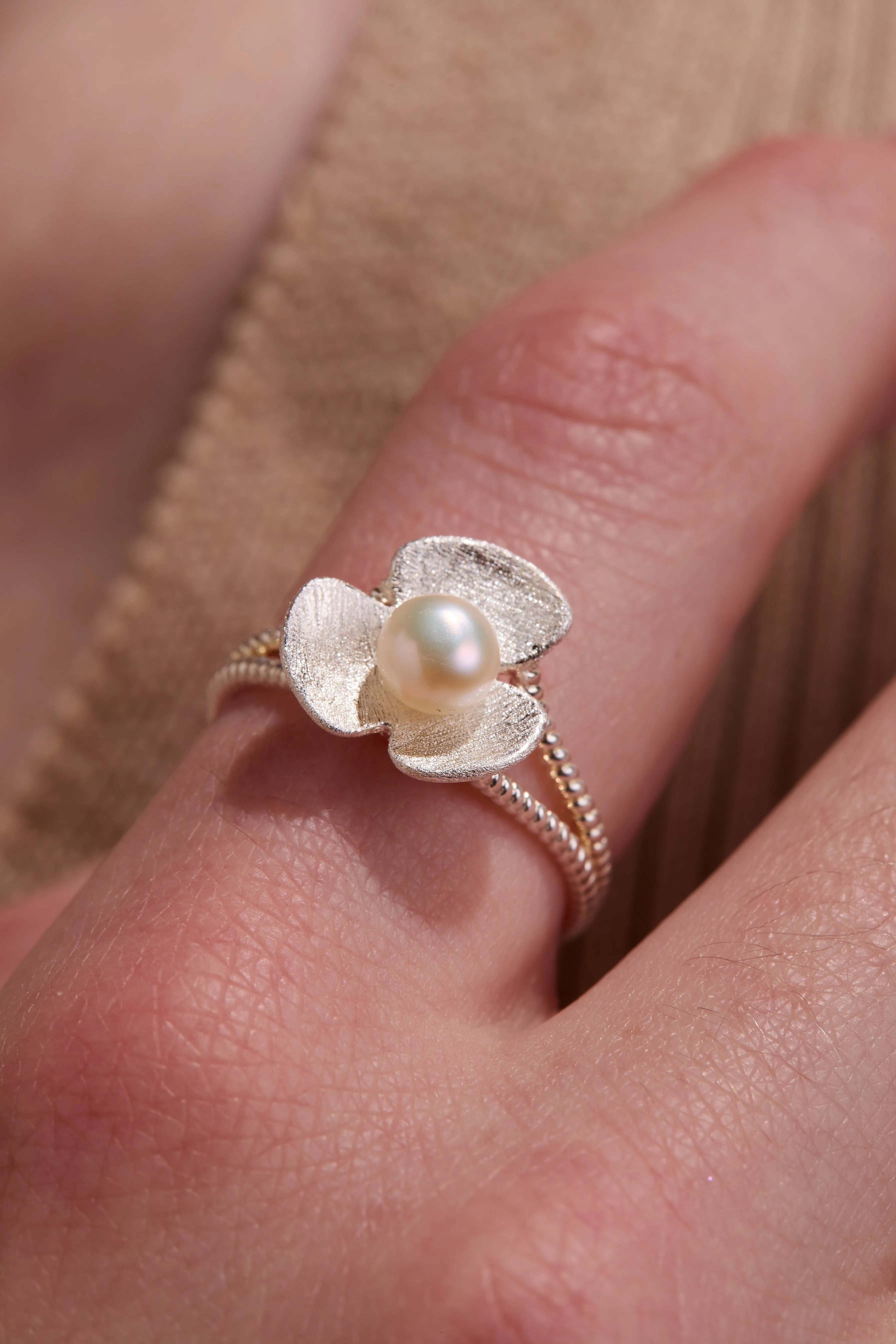 Broad Leaf Silver Adjustable Ring W.