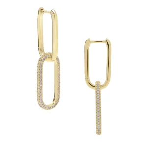 Carrie Pave Chain Convertible Huggie
