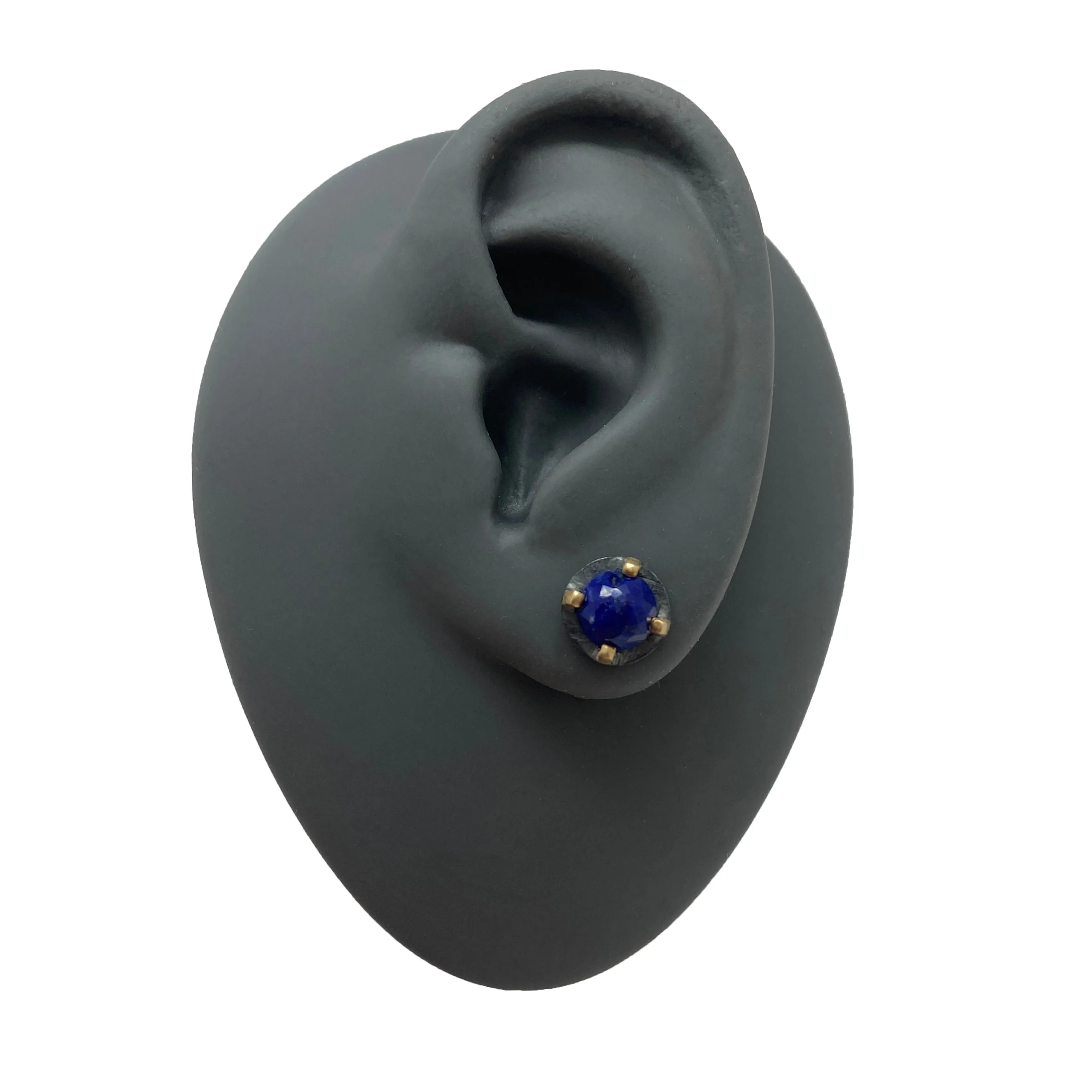 Carved Studs - Lapis