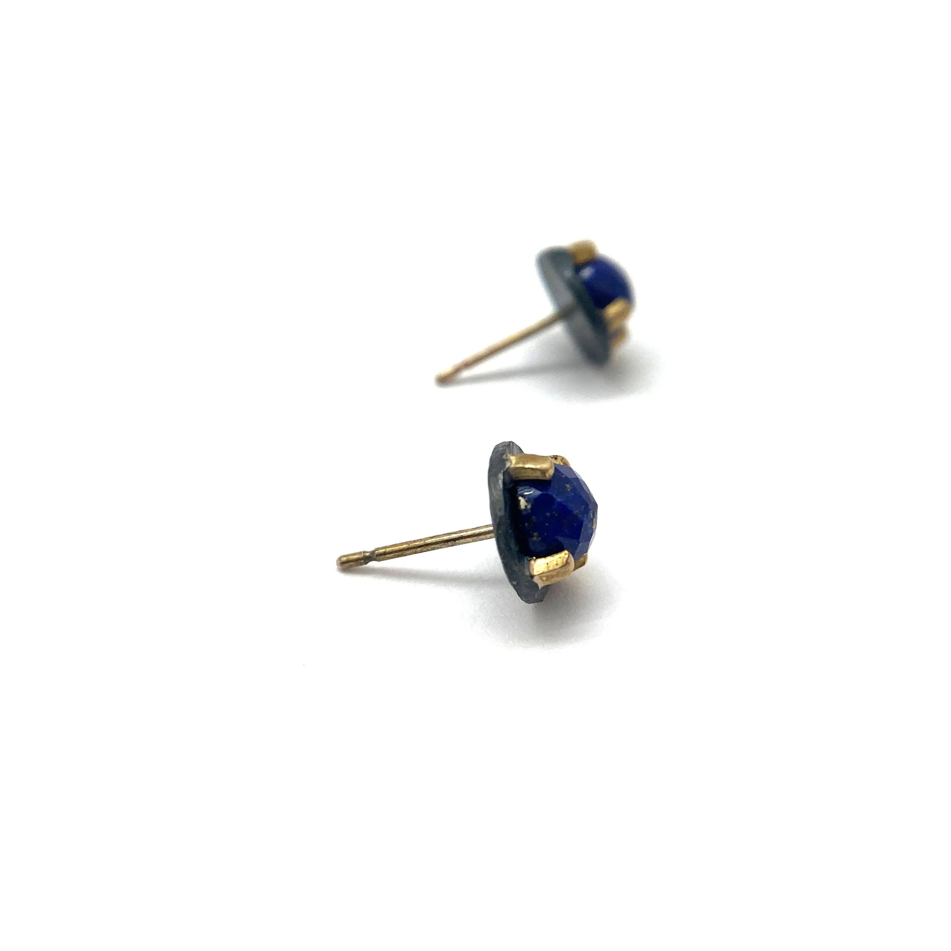Carved Studs - Lapis