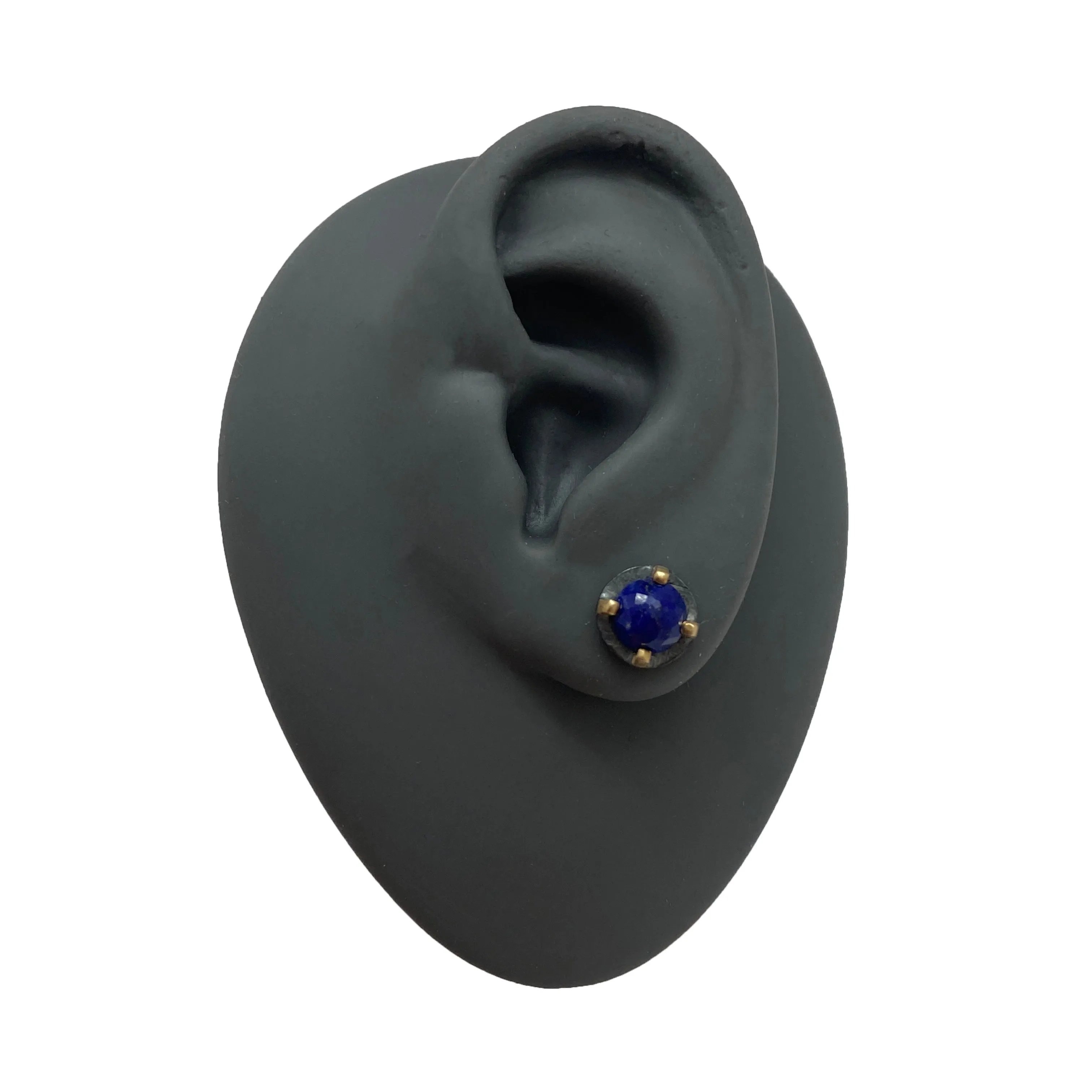 Carved Studs - Lapis