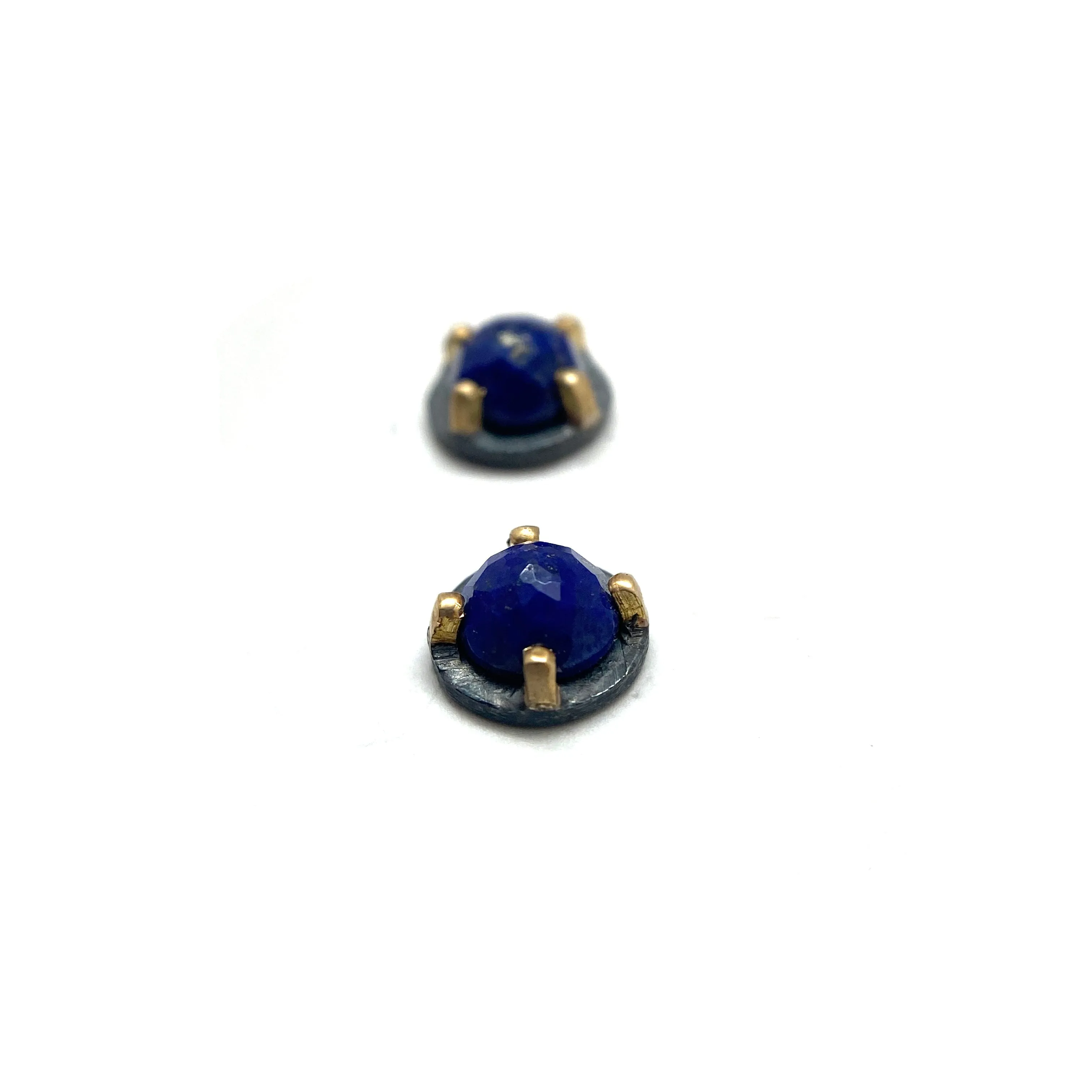 Carved Studs - Lapis