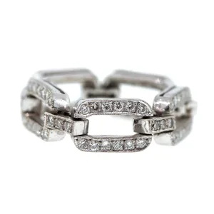 Chain Link Flexible Diamond Ring in 14k Gold