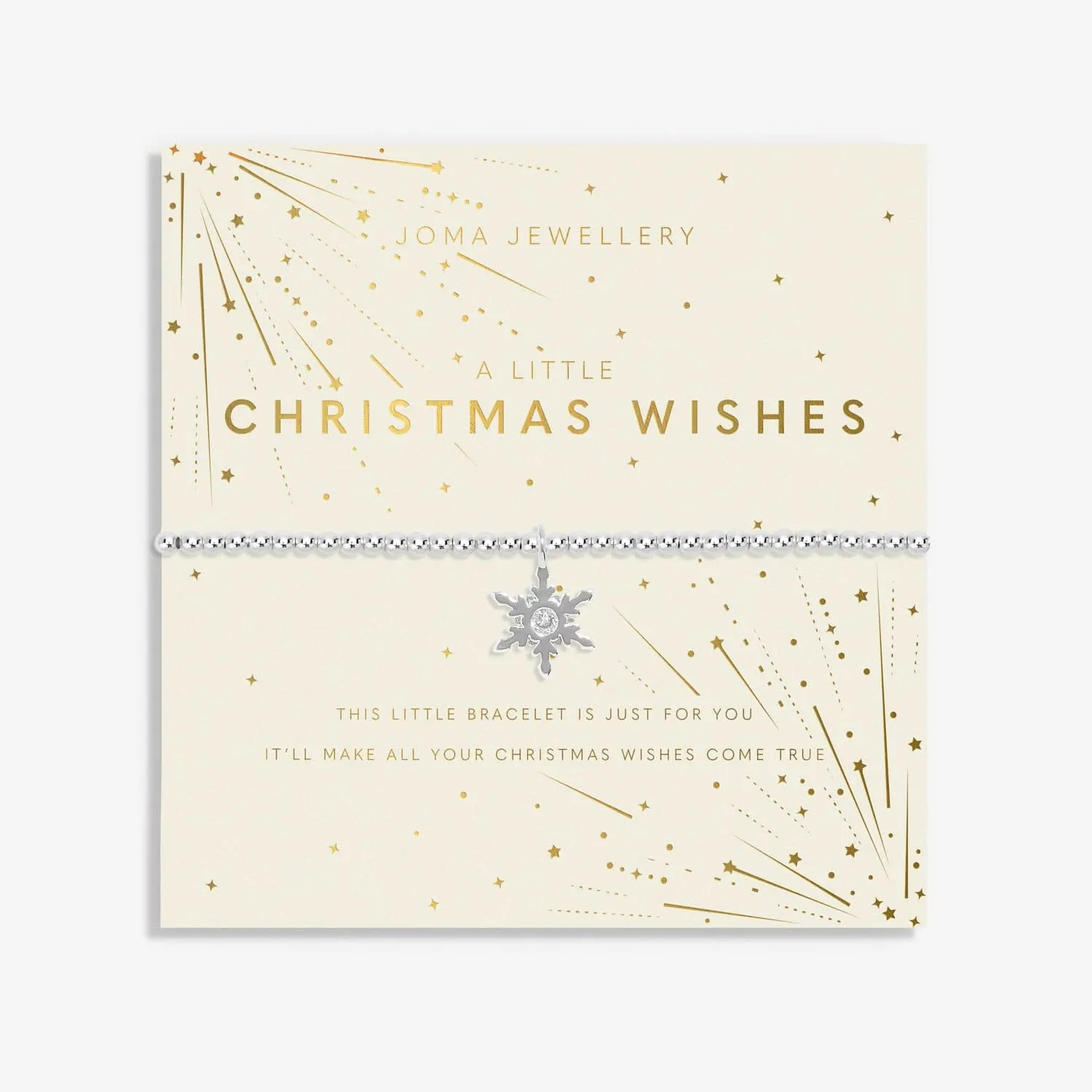 Christmas A Little Christmas Wishes Silver Plated Bracelet 7562